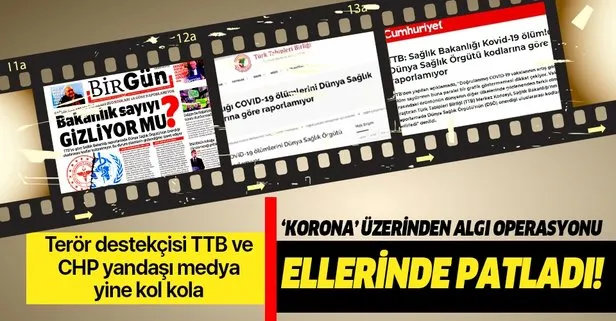 Türk Tabipler Birliği’nden koronavirüs üzerinden algı operasyonu! CHP yandaşı medya çanak tuttu