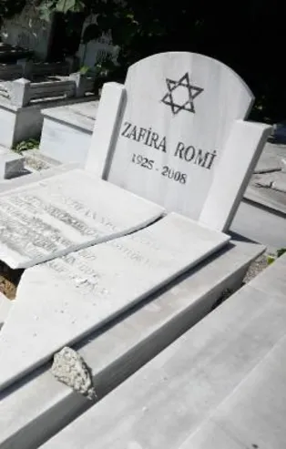 Hasköy Yahudi Mezarlığı'nda kirli provokasyon: Saldırganlar mezar taşlarını kırdı!