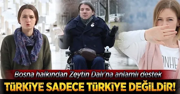 Bosna halkından Türkiye'ye Zeytin Dalı desteği