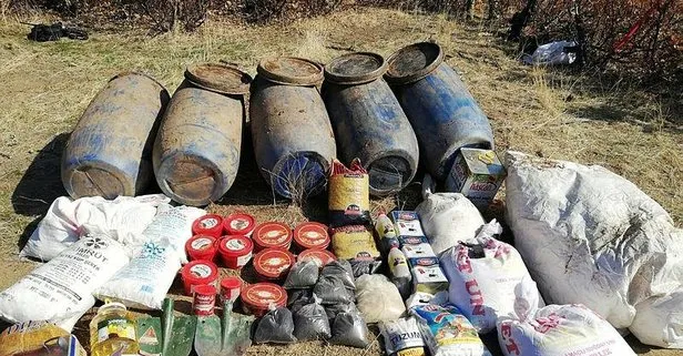 Bitlis’te teröristlere ait gıda malzemesi ile patlayıcı madde imha edildi