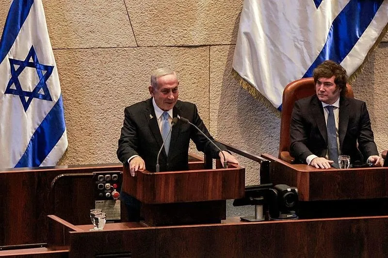 İsrail Başbakanı Binyamin Netanyahu ve Arjantin Devlet Başkanı Javier Milei (AFP)