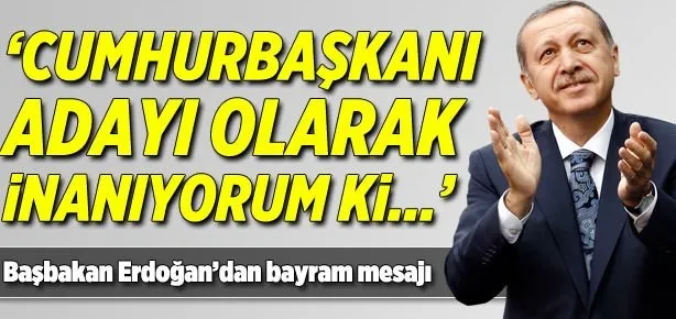 Başbakan Erdoğan’da bayram mesajı