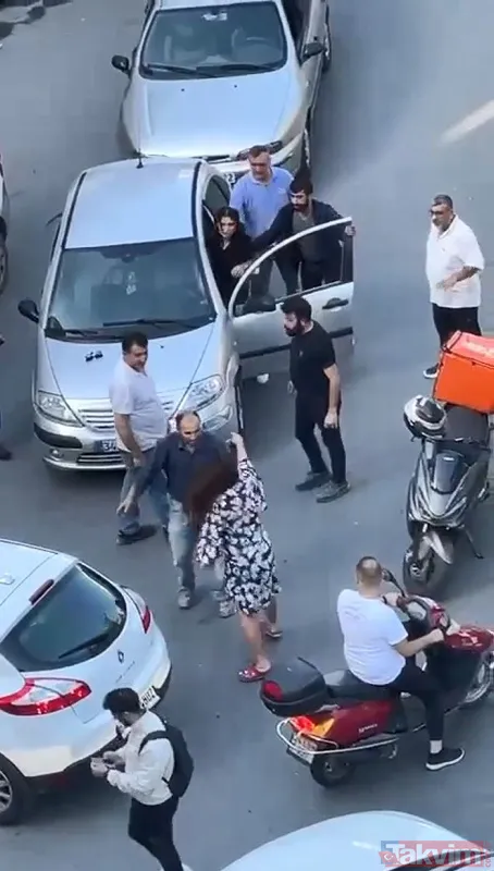 Saç saça baş başa birbirlerine girdiler! İstanbul'da kadın sürücülerin yol verme kavgası - 3
