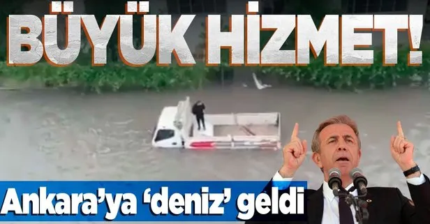 Ankara’da yağış sonrası sel! Sokaklar göle döndü
