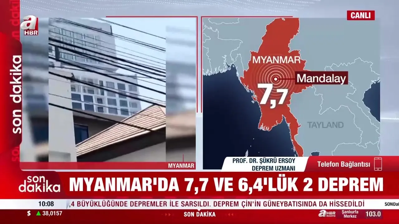 Myanmar’da 7.7 ve 6.4 büyüklüğünde deprem!