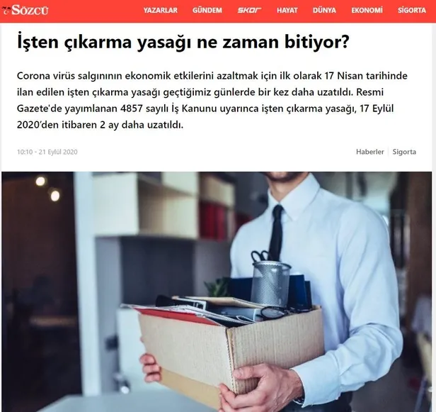 Sözcü’den pandemide işçi kıyımı: Ya tazminatınızı alırsınız ya da ücretsiz izne çıkarsınız-1