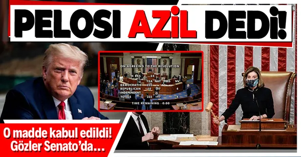 Son dakika: ABD Başkanı Donald Trump için azil kararı! Gözler Senatonun vereceği kararda...