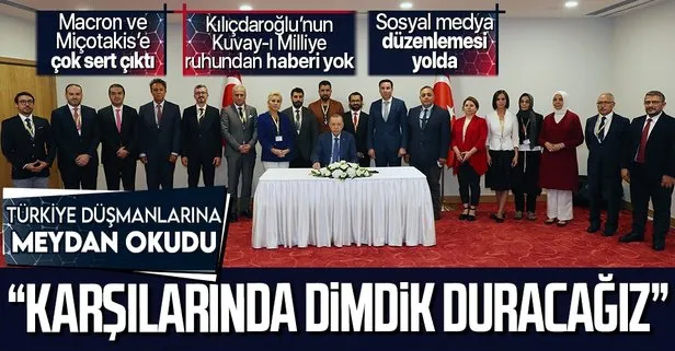 Başkan Erdoğan, KKTC dönüşü uçakta gazetecilerin sorularını yanıtladı: Macron’a YPG, Miçotakis’e ’samimiyet’ tepkisi!