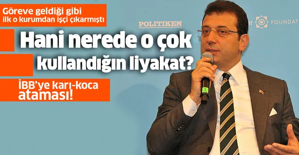 İmamoğlu'nun liyakati lafta kaldı! Medya A.Ş.'ye karı koca ataması!