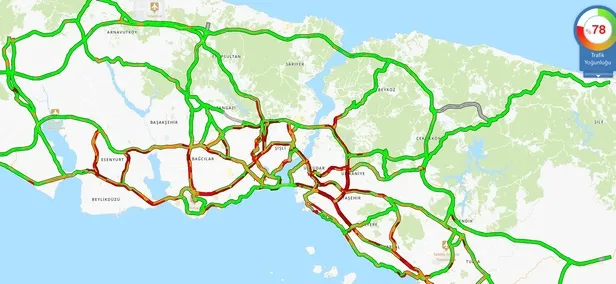 İstanbul'da sağanak yağış sonrası trafik durma noktasına geldi!-10