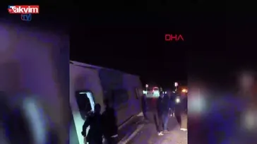 Osmaniye’de yolcu otobüsü devrildi