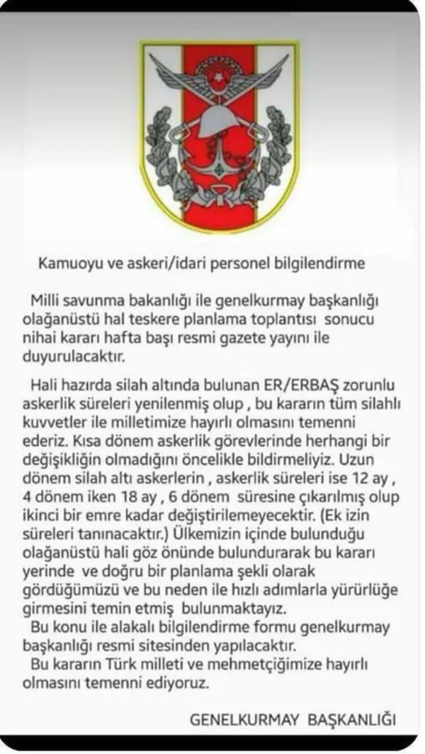 Askerlik süreleri uzatıldı iddiası yalan çıktı-1