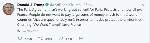 Trump Fransa'daki olayları tiye aldı-1