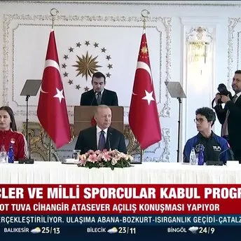 Başkan Erdoğan 19 Mayıs Atatürk’ü Anma, Gençlik ve Spor Bayramı’nda milli sporcuları ve gençleri kabul etti