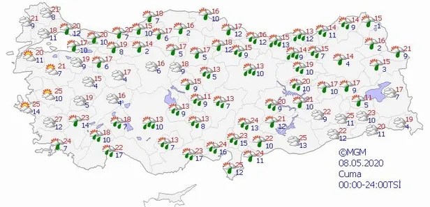 Son dakika: Meteoroloji'den 3 il için sağanak yağış uyarısı | 8 Mayıs hava durumu raporu-5