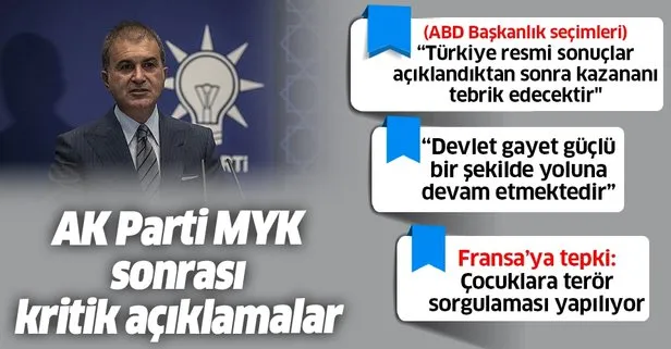 Son dakika: AK Parti Sözcüsü Ömer Çelik’ten MYK sonrası çok önemli açıklamalar