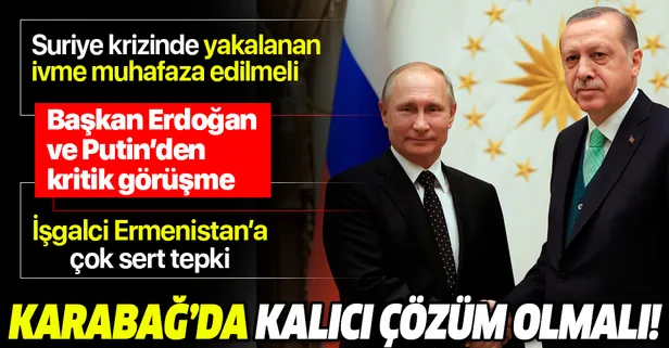 Başkan Recep Tayyip Erdoğan, Rusya Devlet Başkanı Vladimir Putin ile görüştü