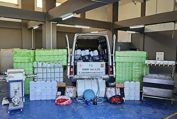 İzmir'de kaçak içki imalathanesine baskın!