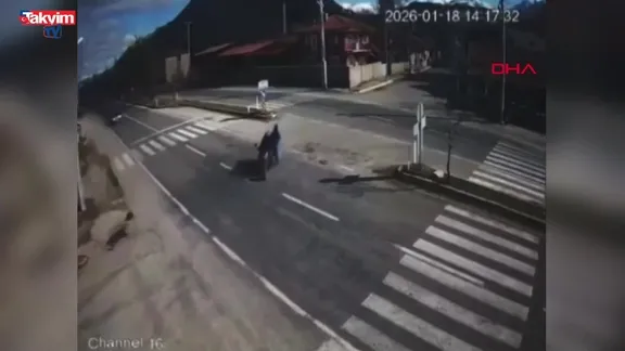 Afyon Dinar'da ölümlü kaza kamerada!