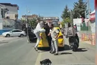 Malatya'da yol verme tartışması yumruklu kavgaya dönüştü: Motokurye ile taksi şoförü birbirine girdi