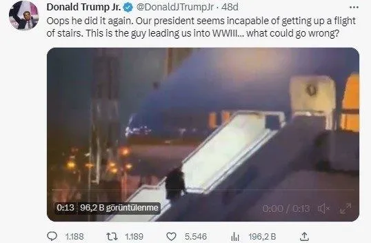 80 yaşındaki ABD Başkanı Joe Biden uçağın merdivenlerine düştü!-7