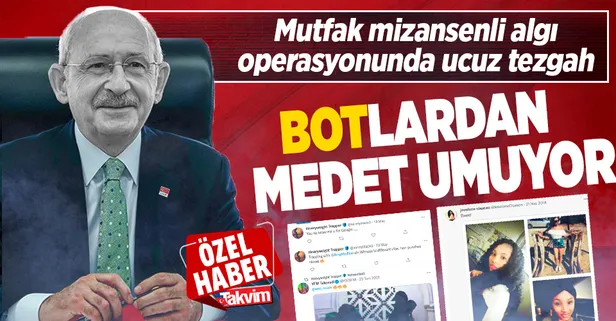 Kemal Kılıçdaroğlu'nun mutfak mizansenli algı operasyonunda ucuz tezgah! Bot hesaplardan medet umuyor