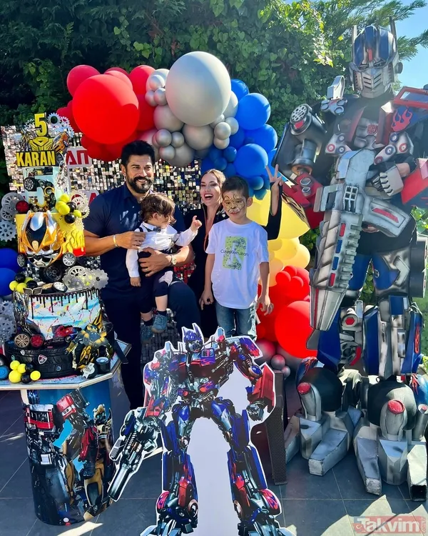 Burak Özçivit ve Fahriye Evcen’in ilk göz ağrısı Karan 5 yaşına bastı! Eğlenceli partiden görüntüler sosyal medyayı salladı - 21