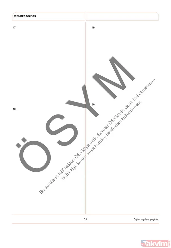 2021 KPSS soru kitapçığı ve cevap anahtarı | A Grubu ve Öğretmenlik (GY-GK- Eğitim Bilimleri) soruları - 22