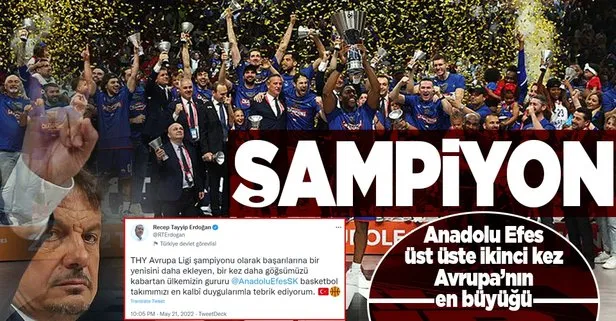 Anadolu Efes şampiyon oldu