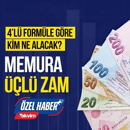 Memura üçlü zam! Ocak ayında kim ne kadar alacak? Öğretmen, polis, doktor...