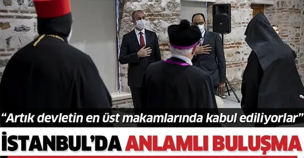 İstanbul’da anlamlı buluşma! Adalet Bakanı Gül ve Cumhurbaşkanlığı Sözcüsü Kalın azınlık cemaatlerinin temsilcileriyle buluştu