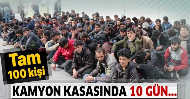 Erzincan’da kamyon kasasında 10 gün... 100 düzensiz göçmen yakalandı