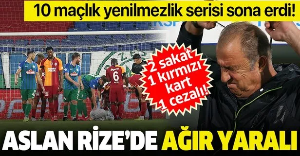 Aslan Rize’de ağır yaralı! MAÇ SONUCU: Çaykur Rizespor 2-0 Galatasaray