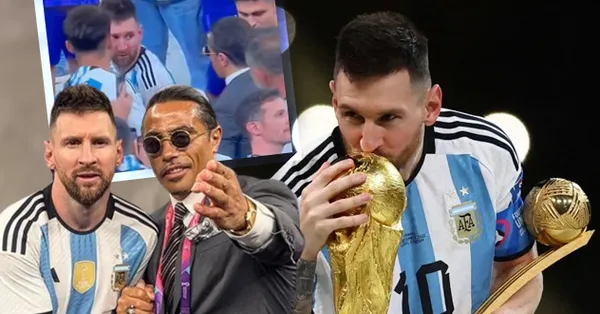 Messi ile poz veren Nusret’ten bomba kareler! 2022 Dünya Kupası’nda sahaya indi işte o anlar