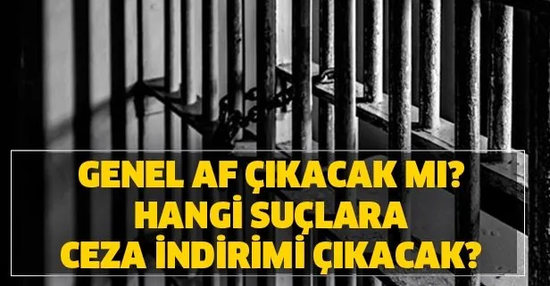 Genel af ceza indirimi çıkacak mı? İnfaz düzenlemesinde neler var? Hangi suçlara ceza indirimi çıkacak?