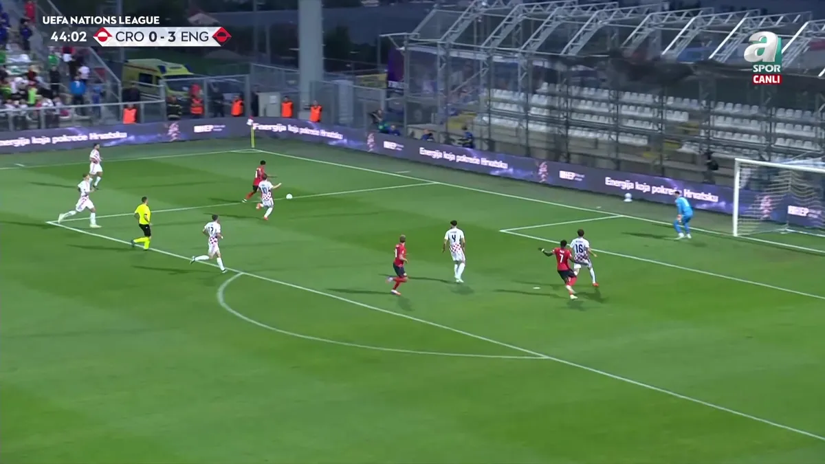 GOL: Bukayo Saka | Hırvatistan 0-4 İngiltere Uluslar Ligi