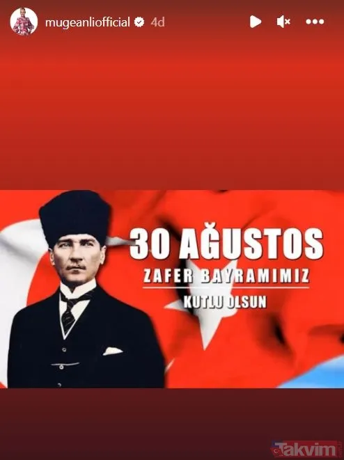 30 Ağustos Zafer Bayramı paylaşımları! Ünlüler peş peşe yayınladı! Esra Erol, Müge Anlı, Demet Akalın, Gülşen Bubikoğlu, Emre Altuğ... - 5