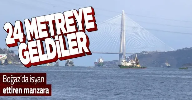 Boğaz’da isyan ettiren görüntü