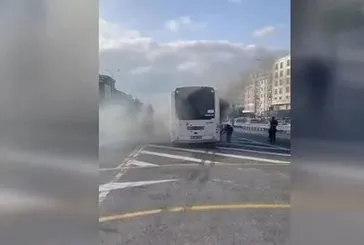 Metrobüs hatlarında yangın paniği