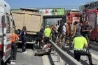 Basın Ekspres yolunda feci kaza: Hafriyat kamyonunun altında kalan motosiklet sürücüsü hayatını kaybetti