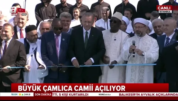 Büyük Çamlıca Camii resmen açıldı
