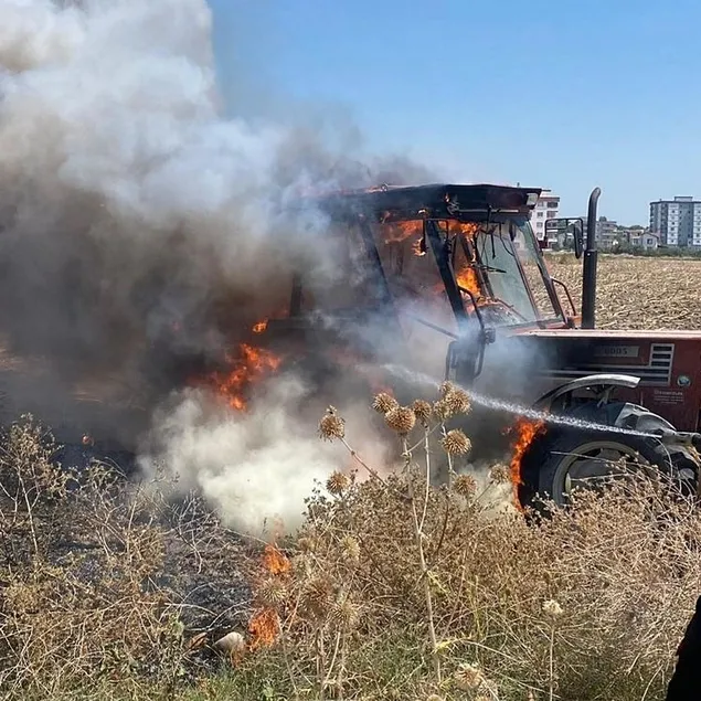 Cayır cayır alev aldı