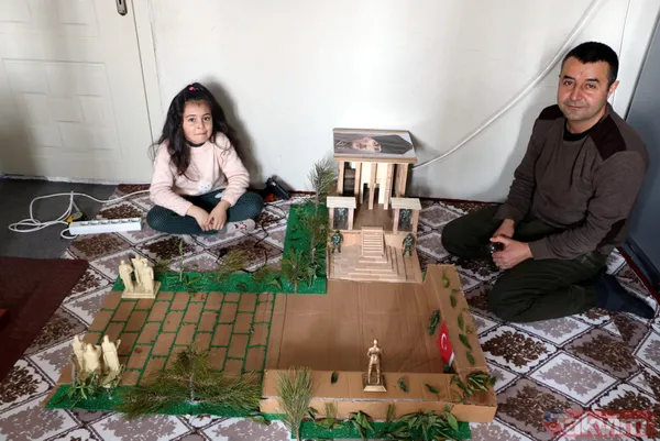 Kızı için kardan Anıtkabir yapan Mehmet Şerif Karahan bu kez ahşap kullanarak Anıtkabir yaptı - 7