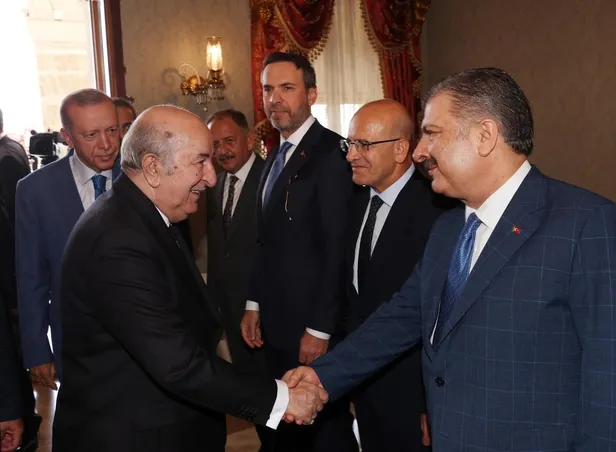 Başkan Erdoğan Dolmabahçe Çalışma Ofisi’nde Cezayir Cumhurbaşkanı Abdülmecid Tebbun’u kabul etti: 5 alanda imzalar atıldı-12