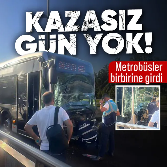 Kadıköy’de iki metrobüs çarpıştı!
