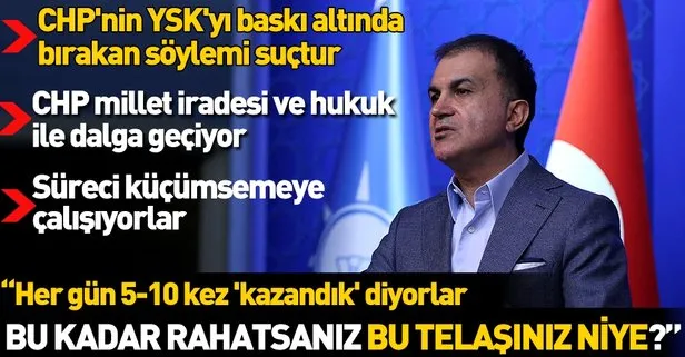 AK Parti sözcüsü Ömer Çelik’ten seçime ilişkin açıklamalar