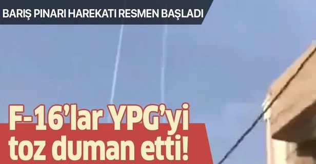 F-16'lar YPG'nin üstüne bomba yağdırıyor!