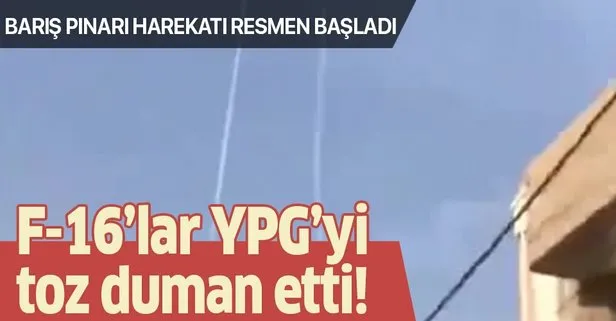 F-16’lar YPG’nin üstüne bomba yağdırıyor!