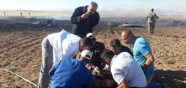 Sivas’ta askeri uçak düştü