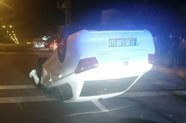 Kayseri'de feci kaza: 1 ölü, 2 yaralı